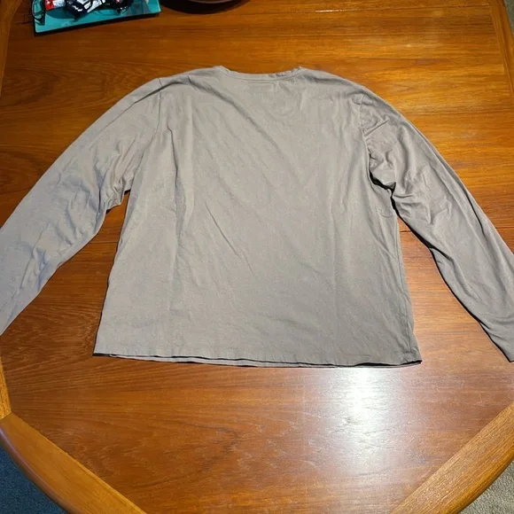 Everlane brown long sleeve organic cotton tee shirt XL - Picture 7 of 9